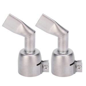 Hot Air Gun Nozzle, 2Pcs Heat Gun Welding Nozzle Flat 120 Degree Stainless Steel Hot Air Plastic Weld Torch Accessories