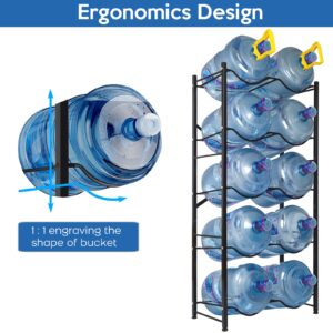 ULTRAHOME 5 Gallon Water Bottle Rack Storage, 5-TIRE Water Bottle Holder Organizer, 5 Gal Water Bottle Jug Rack for 10 of 5 Gallon Water Bottle, High-Purity Q345 Steel Material