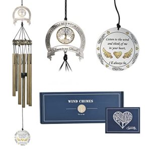 wind chimes for outside,memorial wind chimes with tree of life symbol,sympathy wind chimes for loss of loved one,windchimes in memory of a loved one,tree of life wind chimes perfect for garden decor