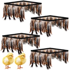 4 pieces comfort feathers feather skirt baby chicken supplies for chick brooder heating plate chicken coop warmer pad poultry incubator heater plate (12 x 12 inch)