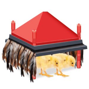 4 Pieces Comfort Feathers Feather Skirt Baby Chicken Supplies for Chick Brooder Heating Plate Chicken Coop Warmer Pad Poultry Incubator Heater Plate (12 x 12 Inch)