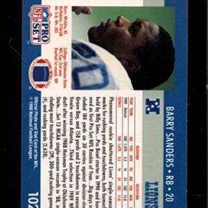 1990 PRO SET #102 BARRY SANDERS NMMT LIONS HOF