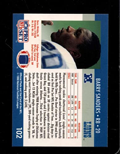 1990 PRO SET #102 BARRY SANDERS NMMT LIONS HOF