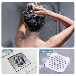 Emlim 2 Pack Hair Drain Catcher,Drain Hair Catcher,Silicone Hair Stopper with Suction Cups，Easy to Clean and Install Suit for Bathroom Bathtub Kitchen