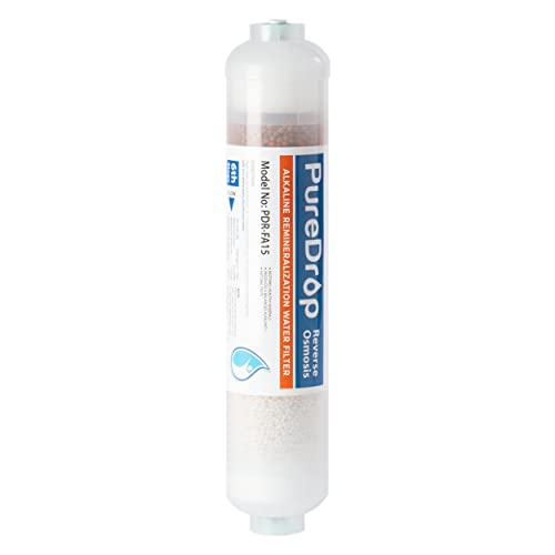 Puredrop PDR-FA15 Alkaline Water Filter Cartridge Replacement for Reverse Osmosis Systems, pH Balance and Minerals Restoration