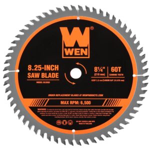 WEN BL0860 8.25-Inch 60-Tooth Fine-Finish Carbide-Tipped Circular Saw Blade