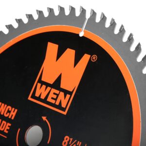 WEN BL0860 8.25-Inch 60-Tooth Fine-Finish Carbide-Tipped Circular Saw Blade