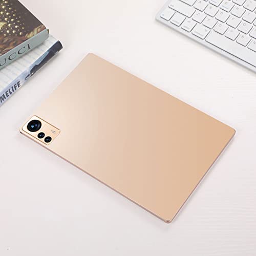 4G Dual SIM Calling Tablet, 10Inch Android 11 8 Core Tablet PC, 6GB RAM 256GB ROM, Dual Stereo Speaker, 7000mah Battery, 2.4G/5G Dual Band WiFi, Double HD Cameras(Gold)