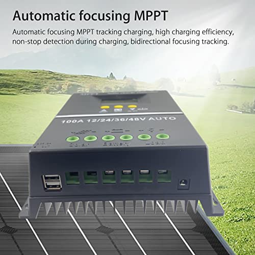 Amikadom #8gDV7g Solar Controller Mppt Off-Grid System Power Generation System Charging 100 Amp 12V/24V/36V/48V/60V/96V/192V