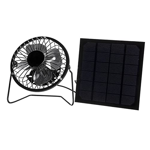 Amikadom #cqY67A Solar Panel Powered Fan Mini Ventilator Exhaust Fan for Greenhouse Motorhome House Chicken House Outdoor Ventilation