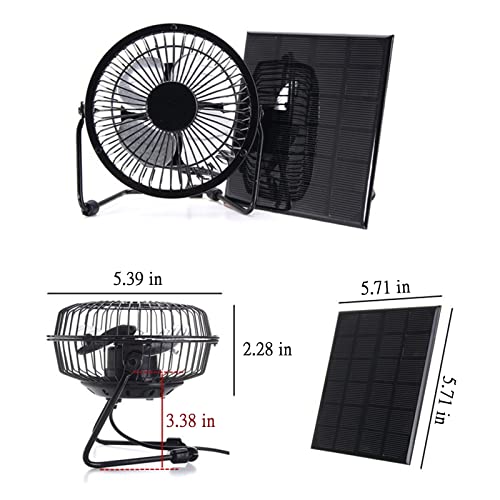 Amikadom #cqY67A Solar Panel Powered Fan Mini Ventilator Exhaust Fan for Greenhouse Motorhome House Chicken House Outdoor Ventilation