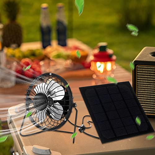 Amikadom #cqY67A Solar Panel Powered Fan Mini Ventilator Exhaust Fan for Greenhouse Motorhome House Chicken House Outdoor Ventilation