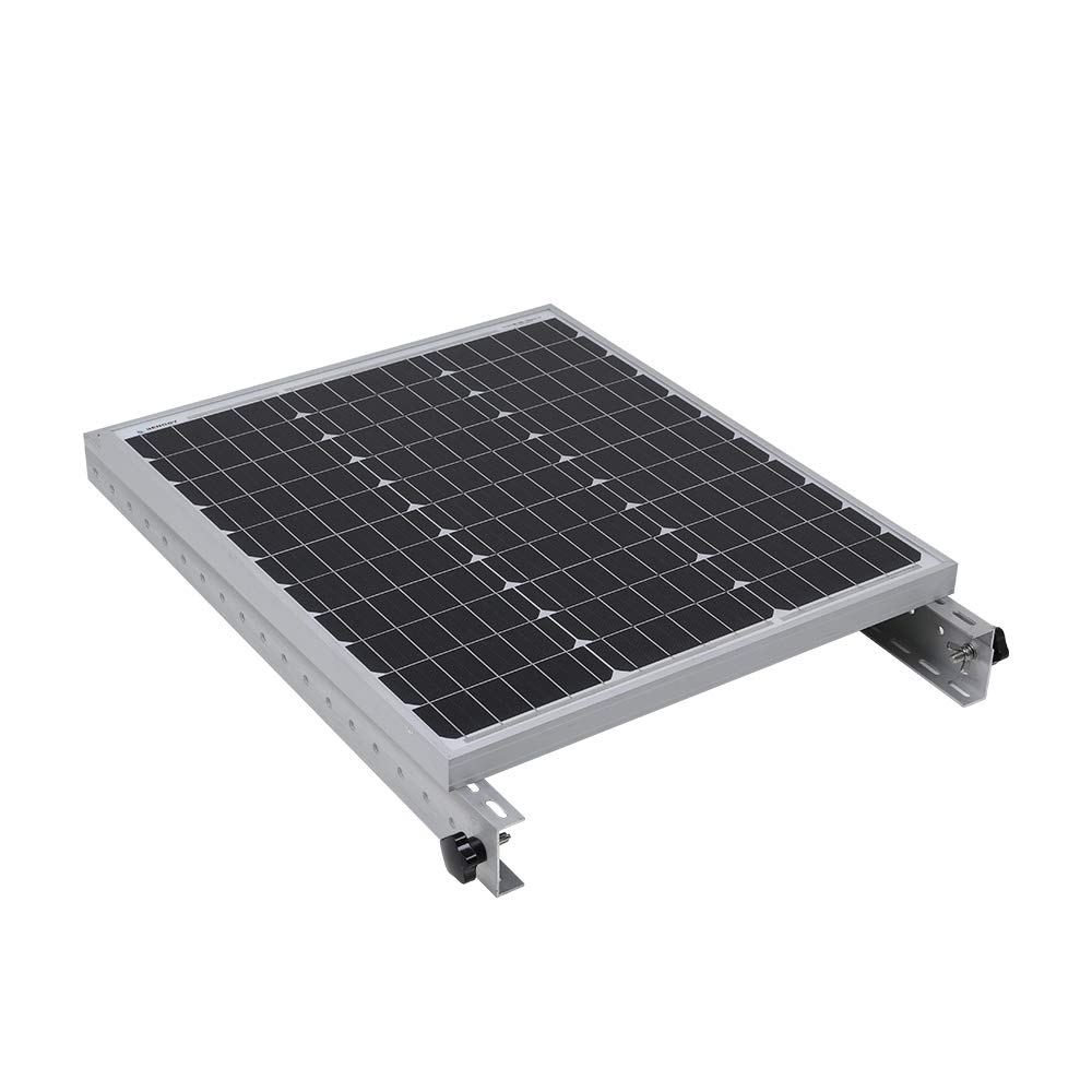 Renogy Solar Panel 200 Watt 12 Volt High-Efficiency Monocrystalline PV Module Power Charger Single & 28in Adjustable Solar Panel Mount Brackets