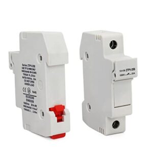 20Sets Solar PV Fuse Holder with 2A/8A/10/12/15/20A/25A/30A PV Solar Fuse 1000VDC 10x38 gPV (AMP : 25A)