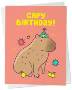 capybara birthday card "capy birthday"