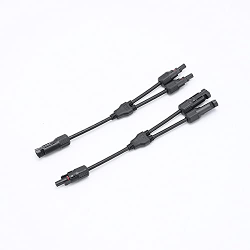 Solar Connectors Y Branch Parallel Adapter Cable Wire Plug Tool Kit for Solar Panel(1 Pair)