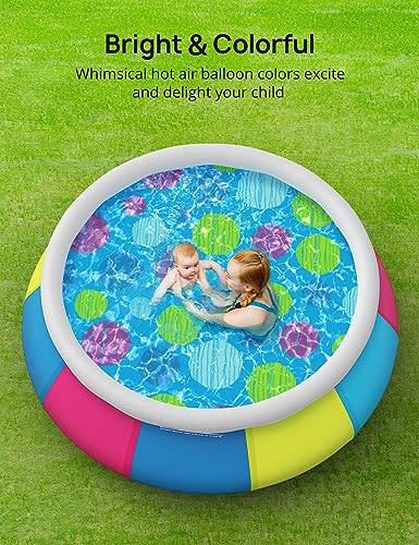 Inflatable Swimming Pool, 10ft ×30in Easy Set Pool with Pool Cover, Blow Up Pool Swimming Pools Above Ground for Kids Adults Family Backyard Garden