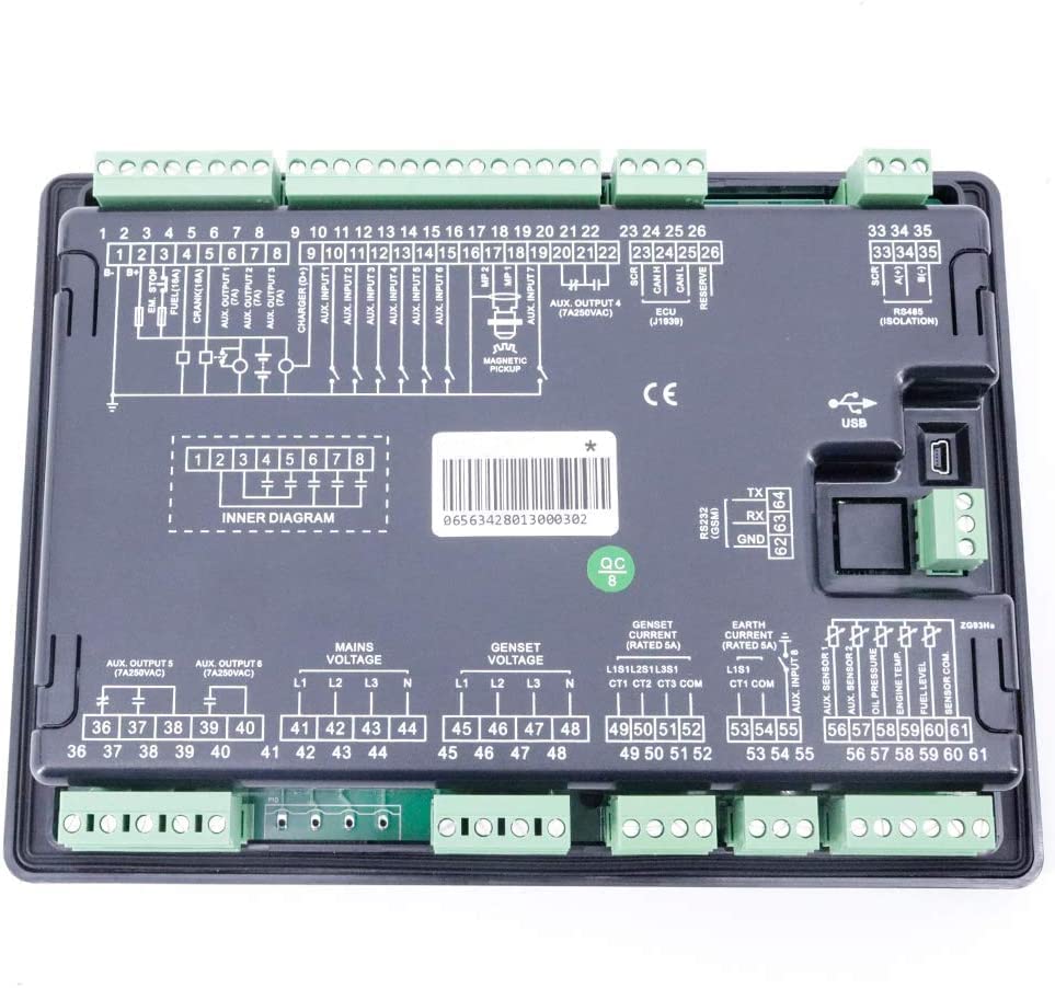 YFYIQI Genset Controller Generator Controller with CANBUS(1939) Precision Parameters Measuring Fixed Value Adjustment Time Setting Threshold Adjusting