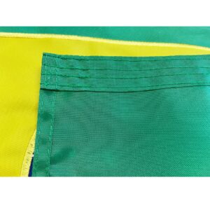 Homissor Brazilian Flag 12x18 Inch Embroidered Brazil National Flags Sewn Stripes Heavy Duty Outdoor with Brass Grommets