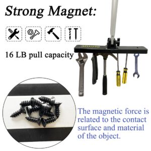 AOAUTO Magnet Sweeper Heavy Duty Telescoping Magnet Pickup Tool,16LB Pull Strong Magnetic Nail Sweeper with 28" to 45" Retractable Bar,Pickup Nails,Screws,Yard Magnet,Metal Parts