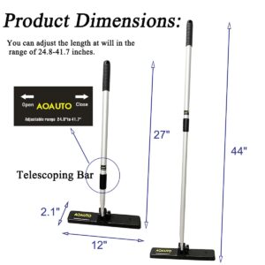 AOAUTO Magnet Sweeper Heavy Duty Telescoping Magnet Pickup Tool,16LB Pull Strong Magnetic Nail Sweeper with 28" to 45" Retractable Bar,Pickup Nails,Screws,Yard Magnet,Metal Parts