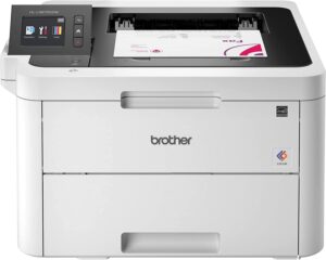 brother color hl-l3270cdw compact wireless digital laser printer with nfc - print only - 2.7" touchscreen, 25 ppm, 2400 x 600 dpi, auto duplex printing, 250 sheet, ethernet, tillsiy printer cable