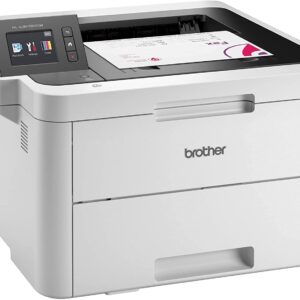 Brother Color HL-L3270CDW Compact Wireless Digital Laser Printer with NFC - Print Only - 2.7" Touchscreen, 25 ppm, 2400 x 600 dpi, Auto Duplex Printing, 250 Sheet, Ethernet, Tillsiy Printer Cable