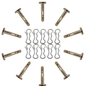 neryera(10 pack) package 10 pieces of 738-04124 shear pins and 714-04040 cotter pins for cub cadet mtd troy bilt snow throwers