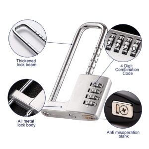 ZGSJ Cabinet Lock,Combination Padlock,Stainless Steel Gym Locker Lock Code Long Adjustable Shackle Lock for Outdoor, School, Gym, Sports lockers, Fences,
