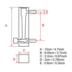 LZQ-7 Flowmeter 2-20LPM Flow Meter Oxygen Air Gas Regulator Acylic Flowmeter Oxygen Air Flow Meter with Control Valve for Measuring Controlling