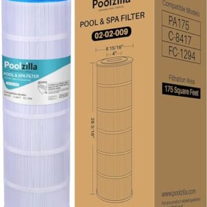 Poolzilla 1 Pack Pool Filter Replacement Cartridge for PLF175A, Filbur FC-1294, Hayward C1750, CX1750RE, PA175, Unicel C-8417, Waterway PCCF-175, 25230-0175S, 817-0175P, Sta Rite PXC 175