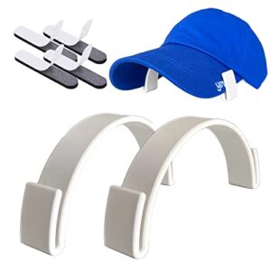 camnwamn hat bill bender, hat brim bender, hat curving band tool, with hat sizing reducer tape - u.s. patent pending (2 pack white)