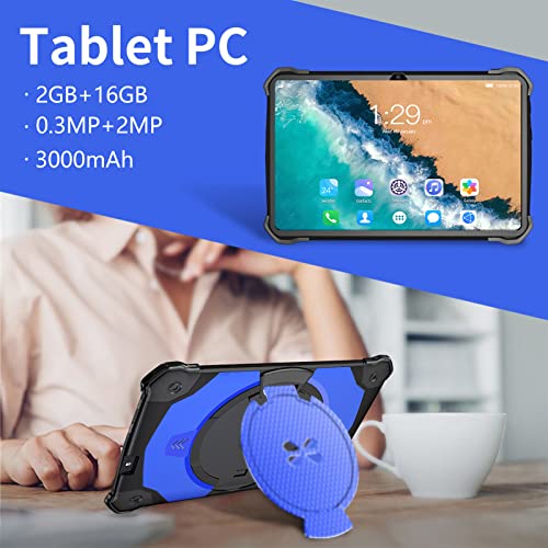 AZXY Tablet Laptop for Kids, Android Tablet with 1080P High Definition Screen, WiFi Bluetooth Game Video Learning Tablet with SIM Card Communication Function, 16GB, Voice Call (Blue)