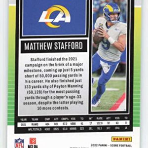 2022 Score #155 Matthew Stafford NM-MT Los Angeles Rams Football