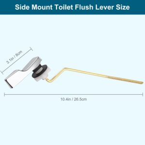 Hygie Rinse Universal Toilet Trip Lever Compatible with American Standard/Mansfield Toilet Handle, Toilet Tank Side/Angle Mount Handle Replacement Kit with Flapper Chain, Chrome