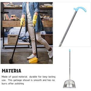 Cabilock Stainless Steel Trash Shovel Stainless Steel containers Heavy Duty dust pan Handheld Broom Metal Garbage Shovel Stainless Steel Dustpan Heavy Duty Dustpan Home Cleaning Dustpans