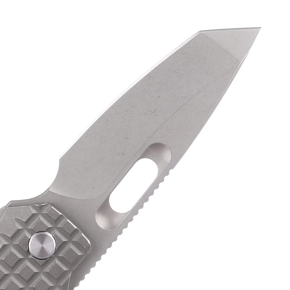 JEABROTHER Knife Outdoor Camping M390 TC4 Titanium Flap Pocket Folding Knife
