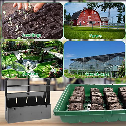 Soil Blocker Maker 2 inch Seed Block Maker with Comfort-Grip Handle for Seed Stater Tray,Most Popular Soil Blocking Tool,