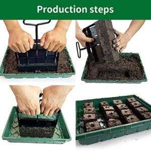 Soil Blocker Maker 2 inch Seed Block Maker with Comfort-Grip Handle for Seed Stater Tray,Most Popular Soil Blocking Tool,