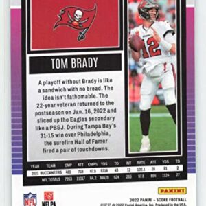 2022 Score #68 Tom Brady NM-MT Tampa Bay Buccaneers Football