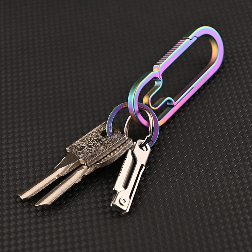 KUNSON Ultra Small Little Folding Keychain Stainless Steel Knife with 7Cr Stainless Steel Blade, Mini EDC Portable Knife, Ultra Lightweight and Compact