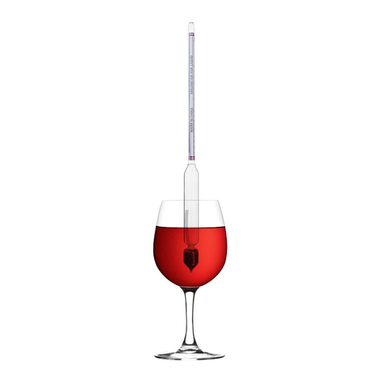 SGerste 0-100° Hydrometer Home Alcohol Meter for Whiskey Vodka Wine Spirits Density Tester