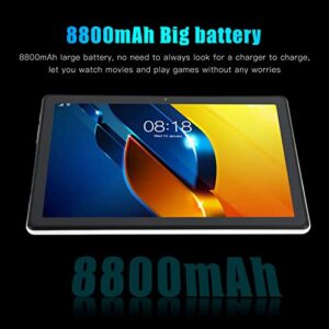 5G WiFi Tablet, Dual SIM HD Tablet 100240V 10 Inch IPS 6GB 128GB 20MP Camera for Game (US Plug)