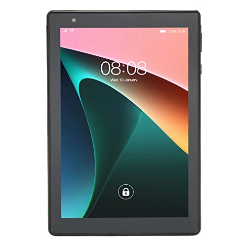 Zerodis Calling Tablet, Octa Core Black 8 Inch Tablet Maximum Support 128G TF Card for Reading for Video (US Plug)
