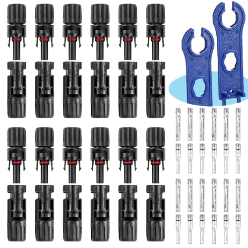 Solar Connectors with Spanners Solar Panel Cable Connectors(12 Pairs)