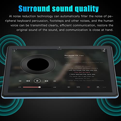 10 Inch Tablet, Callable Tablet 6GB 128GB 1920x1200 5G WiFi for Home (US Plug)