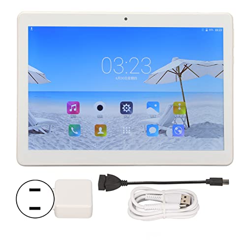 Tablet Computer, Aluminum Alloy LCD 1280x800 Resolution 1GB RAM 16GB ROM 8 Core Tablet PC 8000mAh for Video for Working (US Plug)