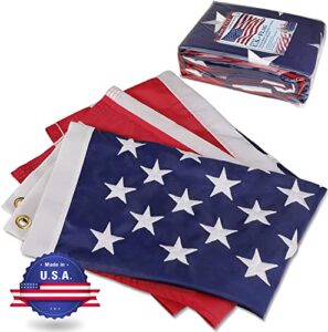 american flag heavy duty 3x5 made in usa all weather sewn stripes embroidered stars american flag made in usa, heavyweight nylon american flag 3x5 outdoor