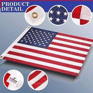 American Flag Heavy Duty 3x5 Made in USA All Weather Sewn Stripes Embroidered Stars American Flag Made in USA, Heavyweight Nylon American Flag 3x5 Outdoor