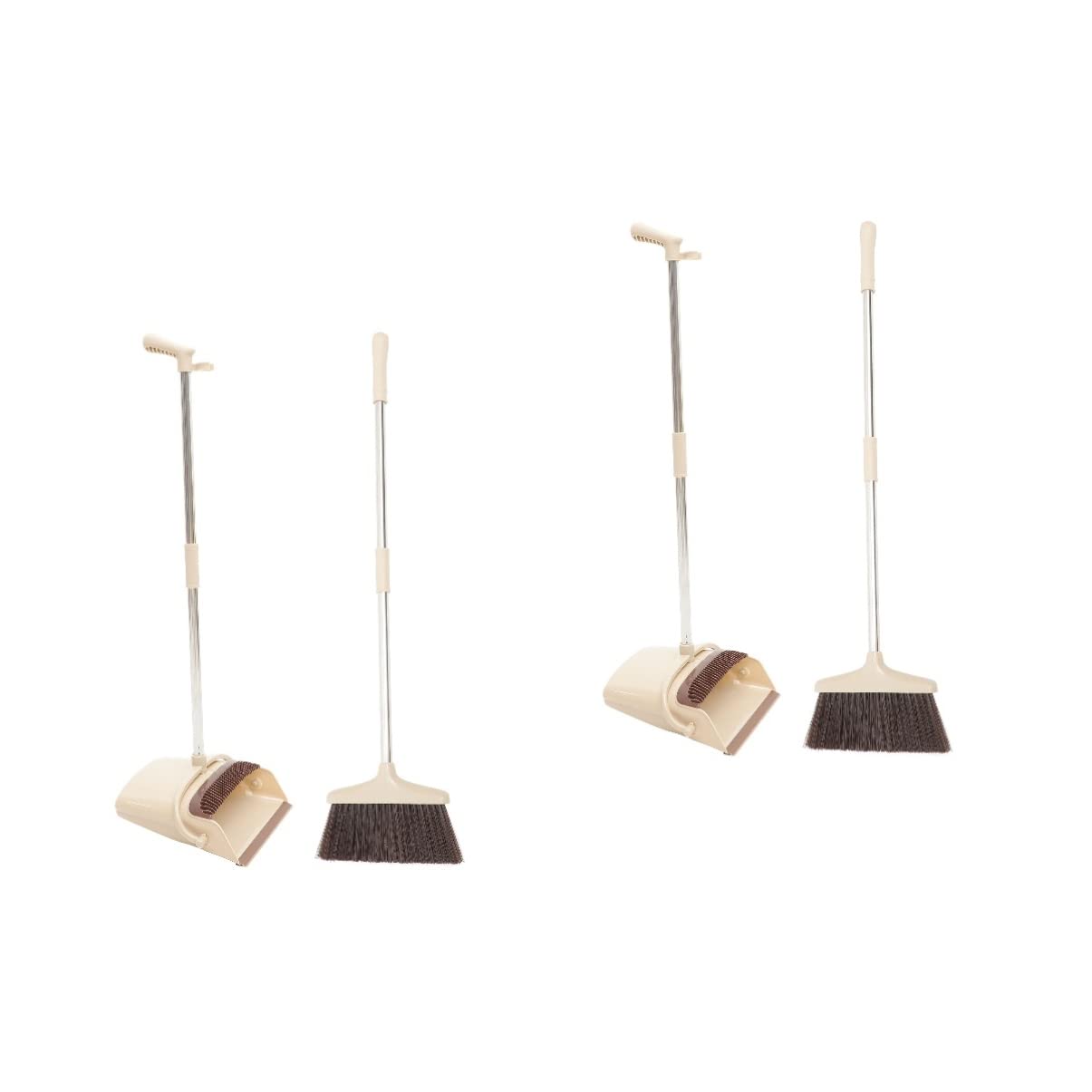 YARNOW 2 Sets Broom Set Floor Sweeper Broom and Dustpan Household Cleaning Garden Dustpan Kitchen Brooms Broom with Dustpan Long Handle Broom Handled Office Outdoor Shovel Plastic